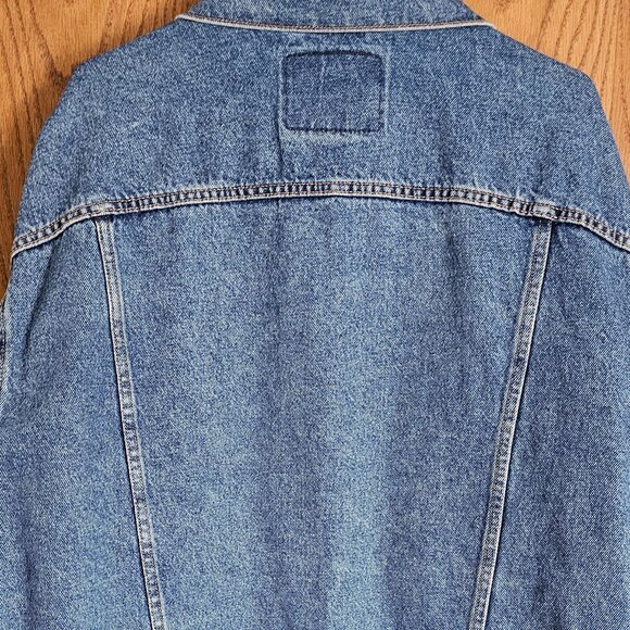 Levi Strauss Signature Denim Jacket-XL-Vintage Y2K Blue Trucker Style - Picture 7 of 7